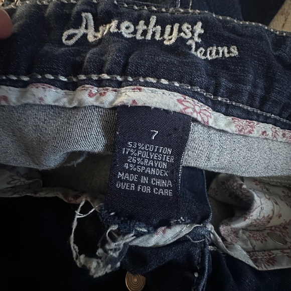 Amethyst Baby Boot Denim Jeans Women Junior size 7 - Picture 5 of 5